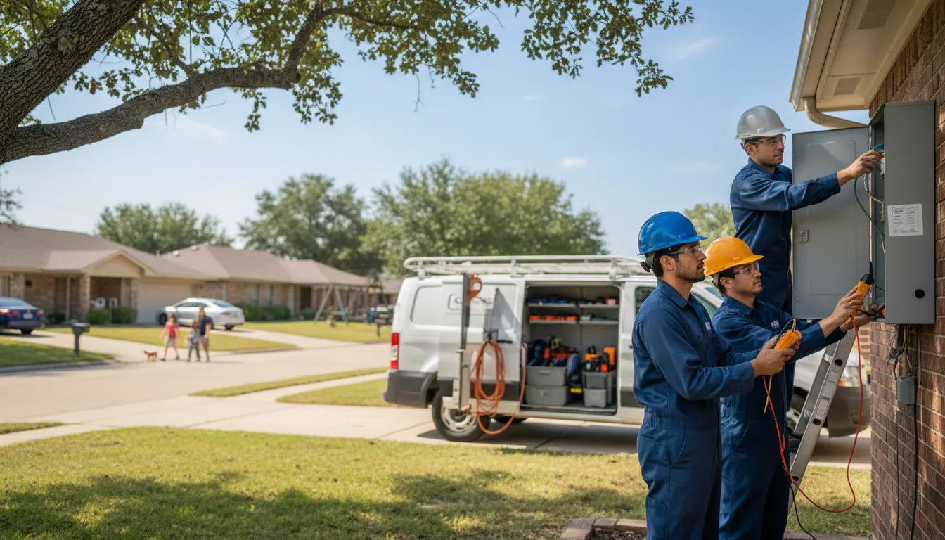 Certified electrician providing emergency electrical services in Whitney, TX
